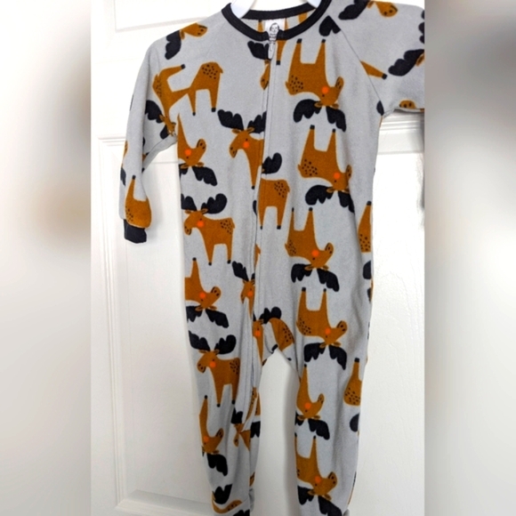 Gerber Fleece Mouse One Piece Pyjamas/Sleepers/Feeties - Size 2T - Picture 4 of 9